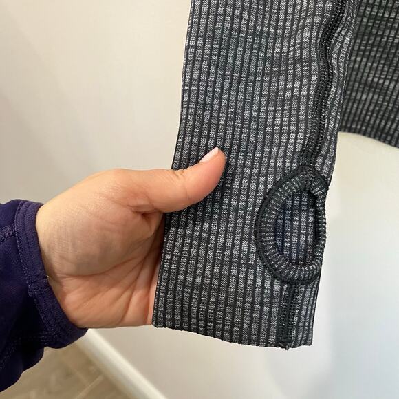 Lululemon Rest Less Pullover Gray Heathered Black Seamless Long Sleeve M/L - Picture 10 of 15
